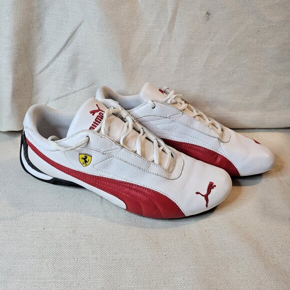 Puma Men's 301526 02 Ferrari White & Red Sneakers - Picture 3 of 8